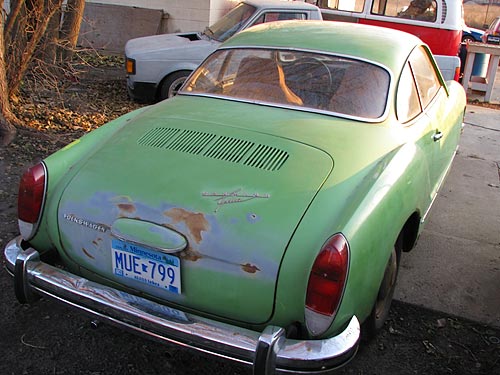 Green 1974 Karmann Ghia Rear