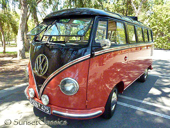 vw bus volkswagen window 1959 deluxe buses van classic microbus camper vans restored pressed safari samba european awesome options features