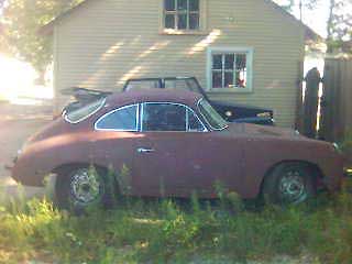 porsche 356 in the yard