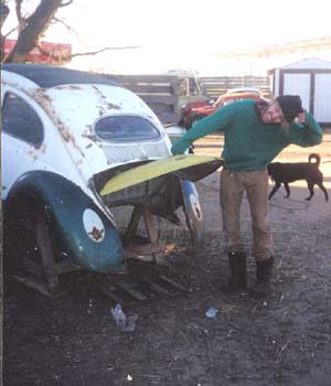 rusty vw oval window