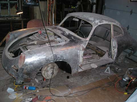 porsche 356 sanded