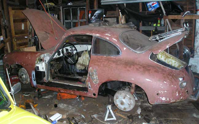 welding complete on the porsche restoration