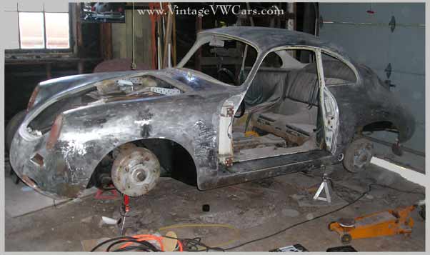 porsche 356 restoration project paint stripped