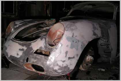 porsche restoration welding done